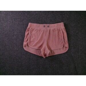 Pink Republic Shorts Womens S Terry Cloth Lounge Elastic Waist Pockets Pink